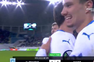 „Șoc” pentru fanii FCSB :) » Ce a apărut pe grafica TV în dreptul marcatorului de la Craiova - Mainz