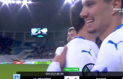 „Șoc” pentru fanii FCSB :) » Ce a apărut pe grafica TV în dreptul marcatorului de la Craiova - Mainz