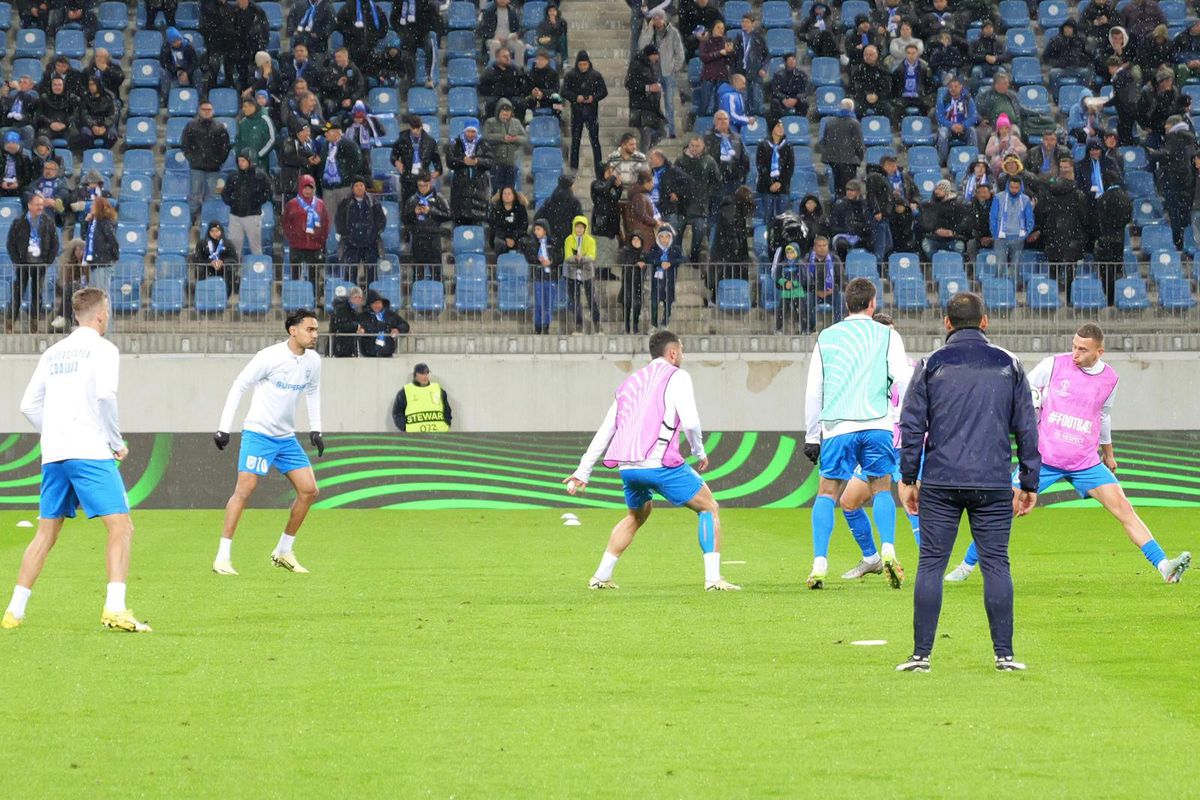 Universitatea Craiova - Mainz, imagini de la încălzire