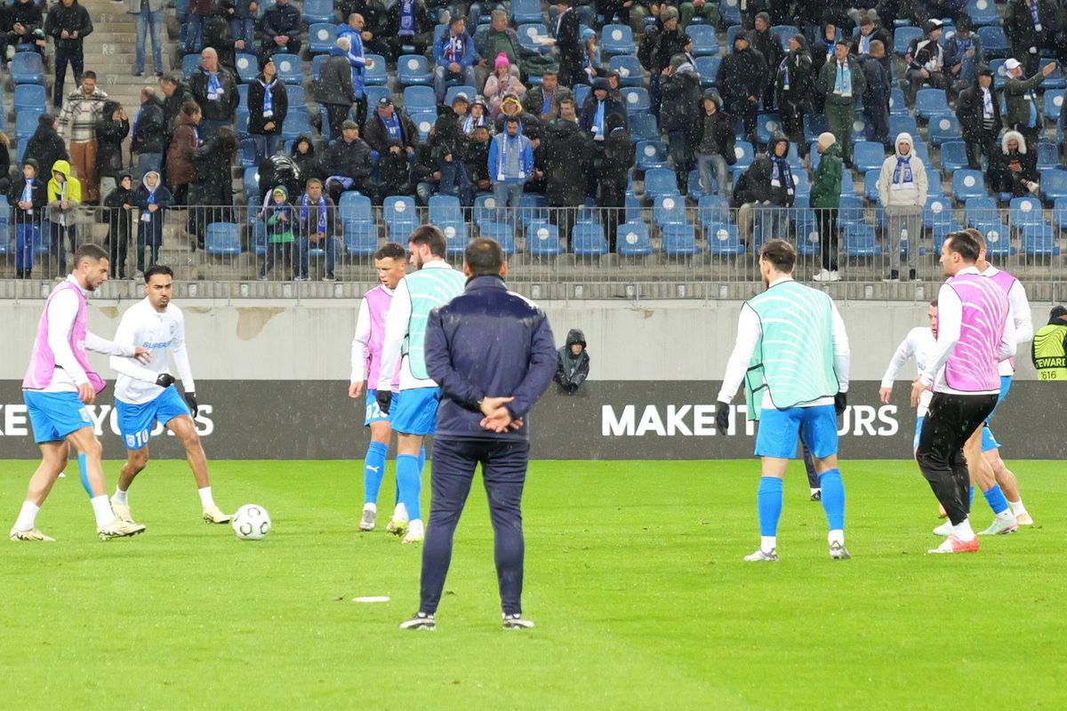 Universitatea Craiova - Mainz, imagini de la încălzire