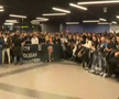 Fani Partizan pe aeroportul din Belgrad