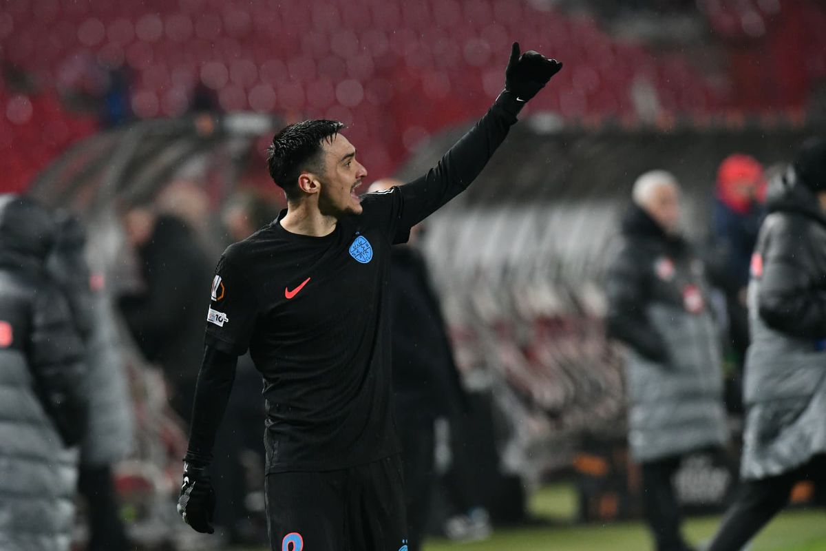 Imagini de la finalul meciului Steaua Roșie - FCSB