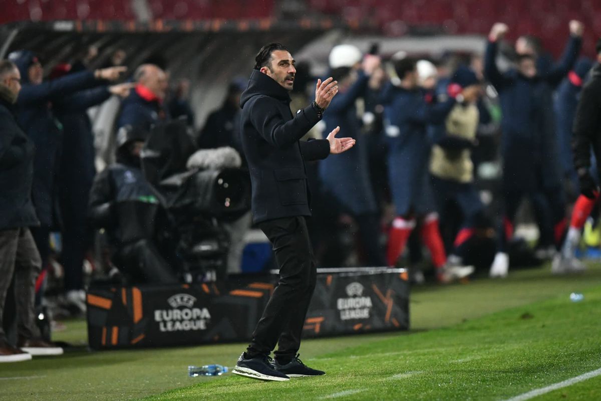 Imagini de la finalul meciului Steaua Roșie - FCSB