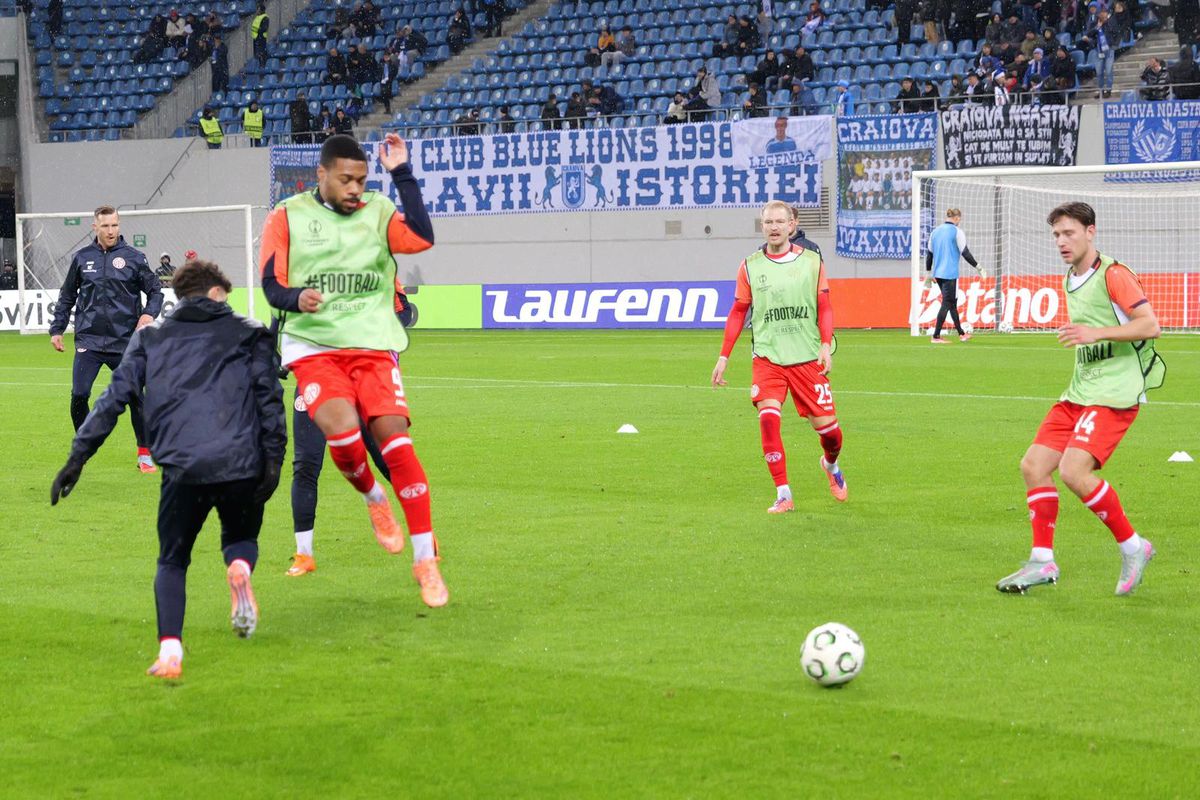 Universitatea Craiova - Mainz, imagini de la încălzire