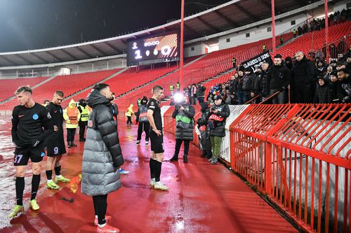 Imagini de la finalul meciului Steaua Roșie - FCSB // FOTO: Cristi Preda (GSP.ro)