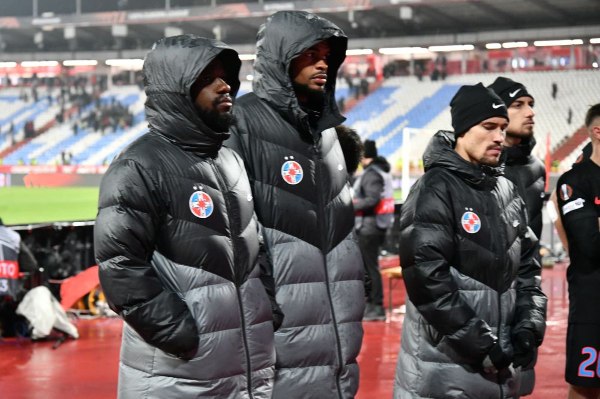 Imagini de la finalul meciului Steaua Roșie - FCSB