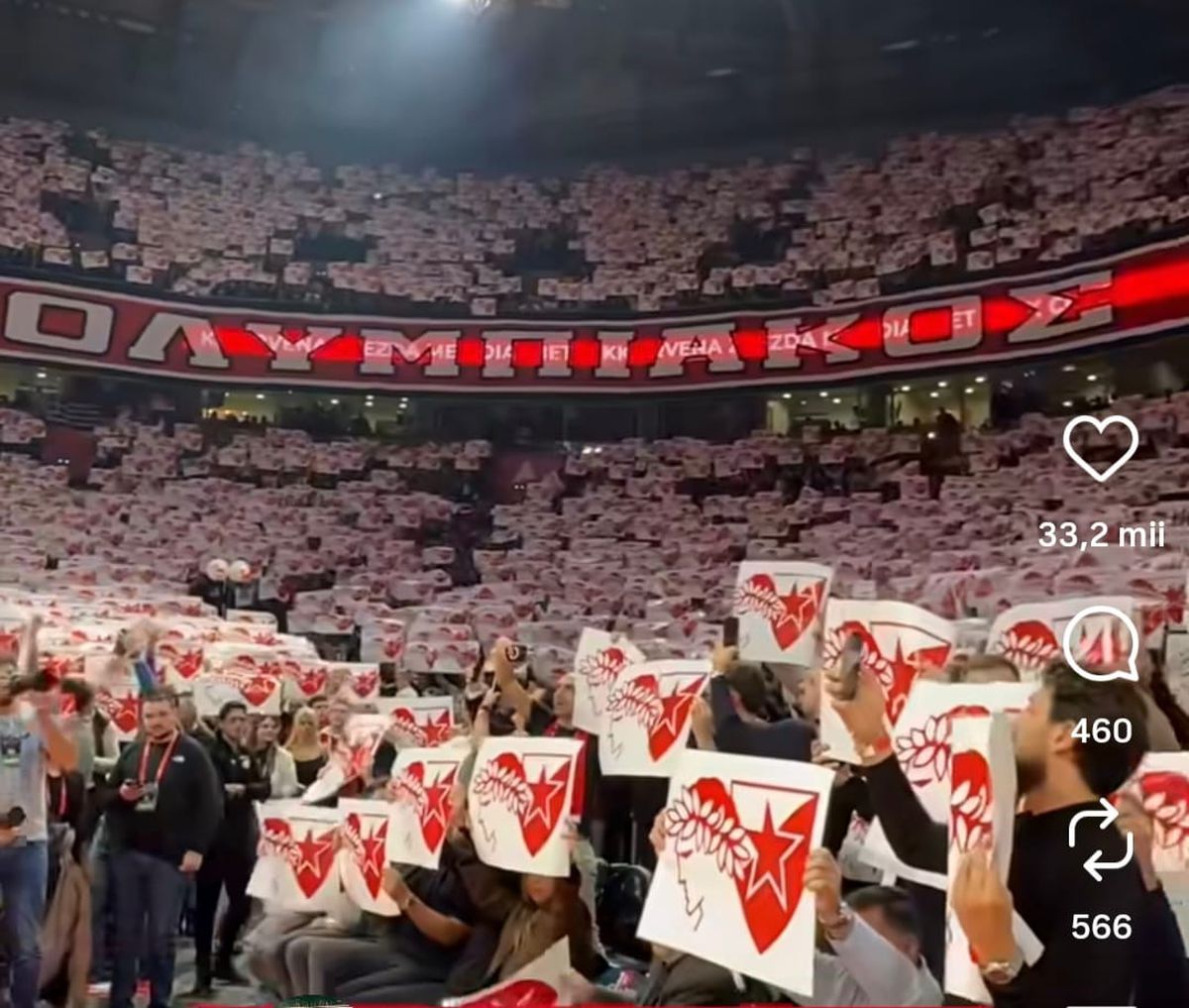 Electric Crvena Zvezda: atmosferă de excepție la baschet în EuroLiga