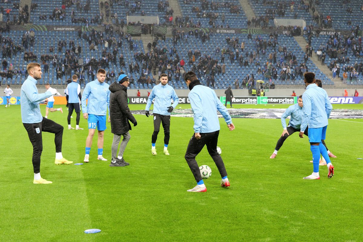 Universitatea Craiova - Mainz, imagini de la încălzire