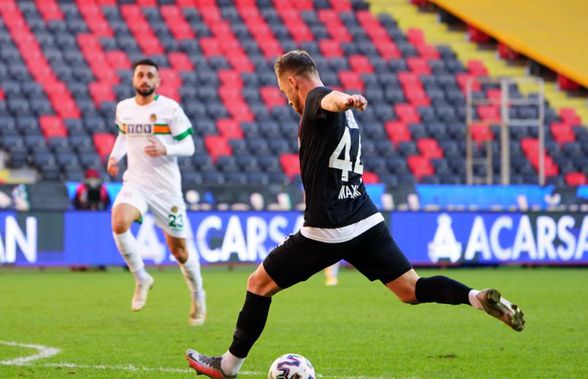 VIDEO Alexandru Maxim e de NEOPRIT în Turcia! Gol senzațional în Gaziantep - Alanyaspor + e în topul golgeterilor din Turcia
