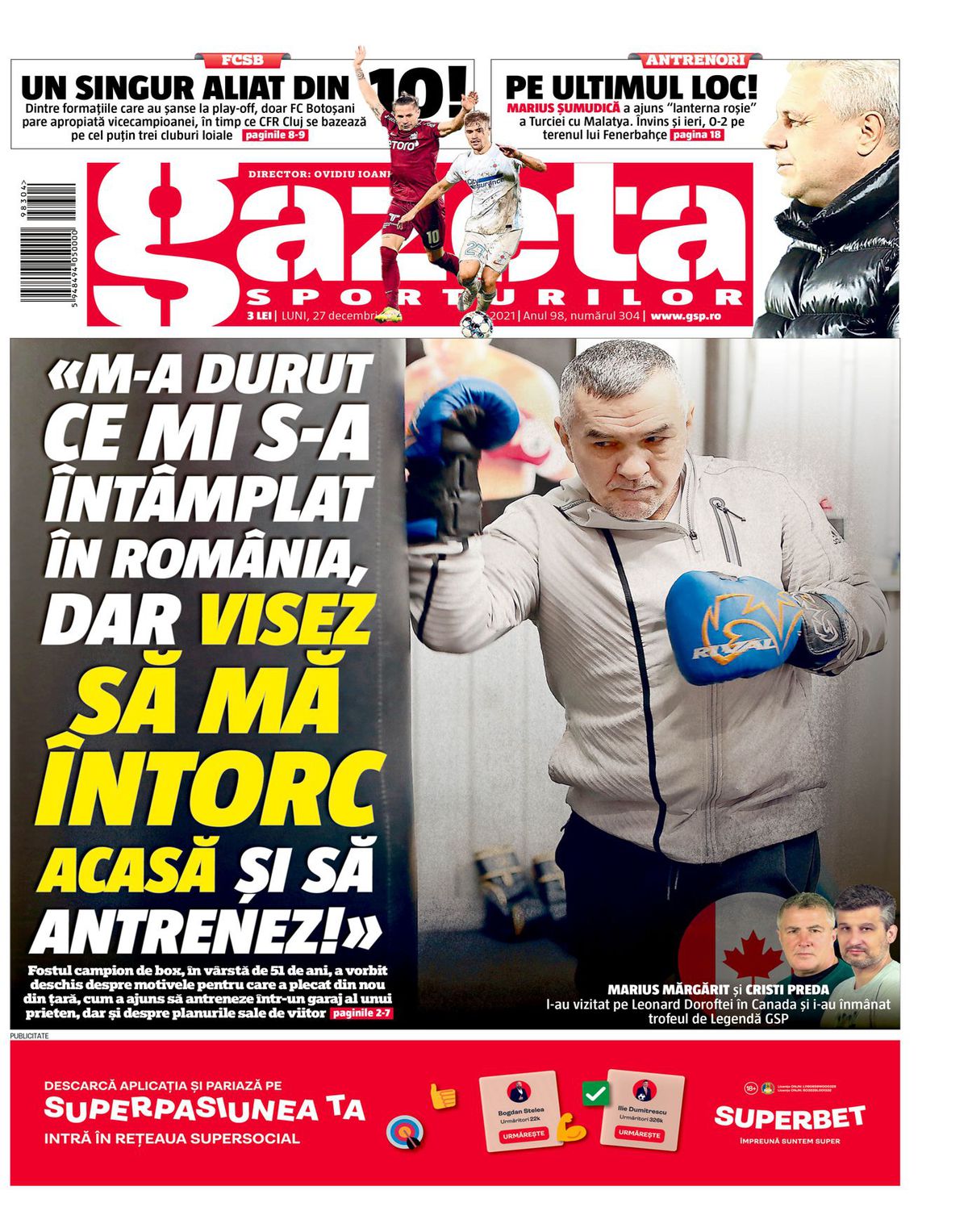 Imagini de colecție cu marele campion Leonard Doroftei