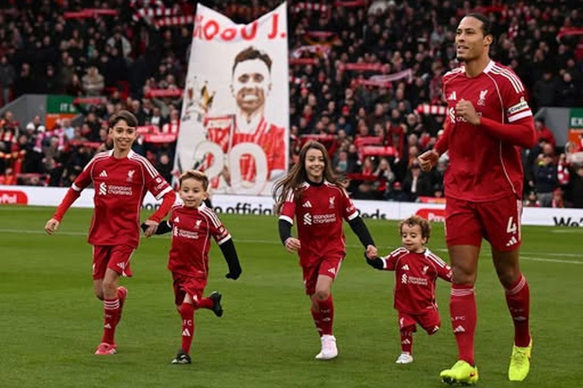 Moment de mare emoție pe Anfield: copiii lui Diogo Jota au intrat pe teren