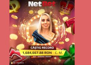 O clujeancă a luat la NetBet jackpotul RECORD de 1,6 milioane! „Voi investi în afaceri”