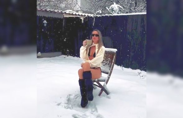 Aproape goală, în zăpadă! Postare inedită a Dianei Munteanu: „La cererea voastră” :D
