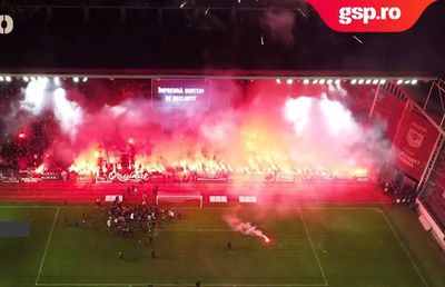 Imaginile nemaiîntâlnite în Europa » Spectacolul făcut de fanii Rapidului pe Giulești, filmat din dronă