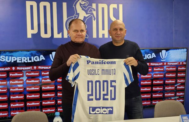 Vasile Miriuță a fost prezentat la Poli Iași: „Am avut multe oferte, dar am venit aici din două motive” » I-a pus gând rău lui Rădoi
