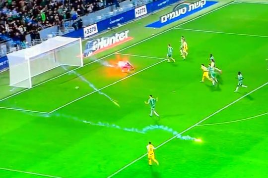 Haos în Maccabi Haifa - Maccabi Tel Aviv, foto: captură X