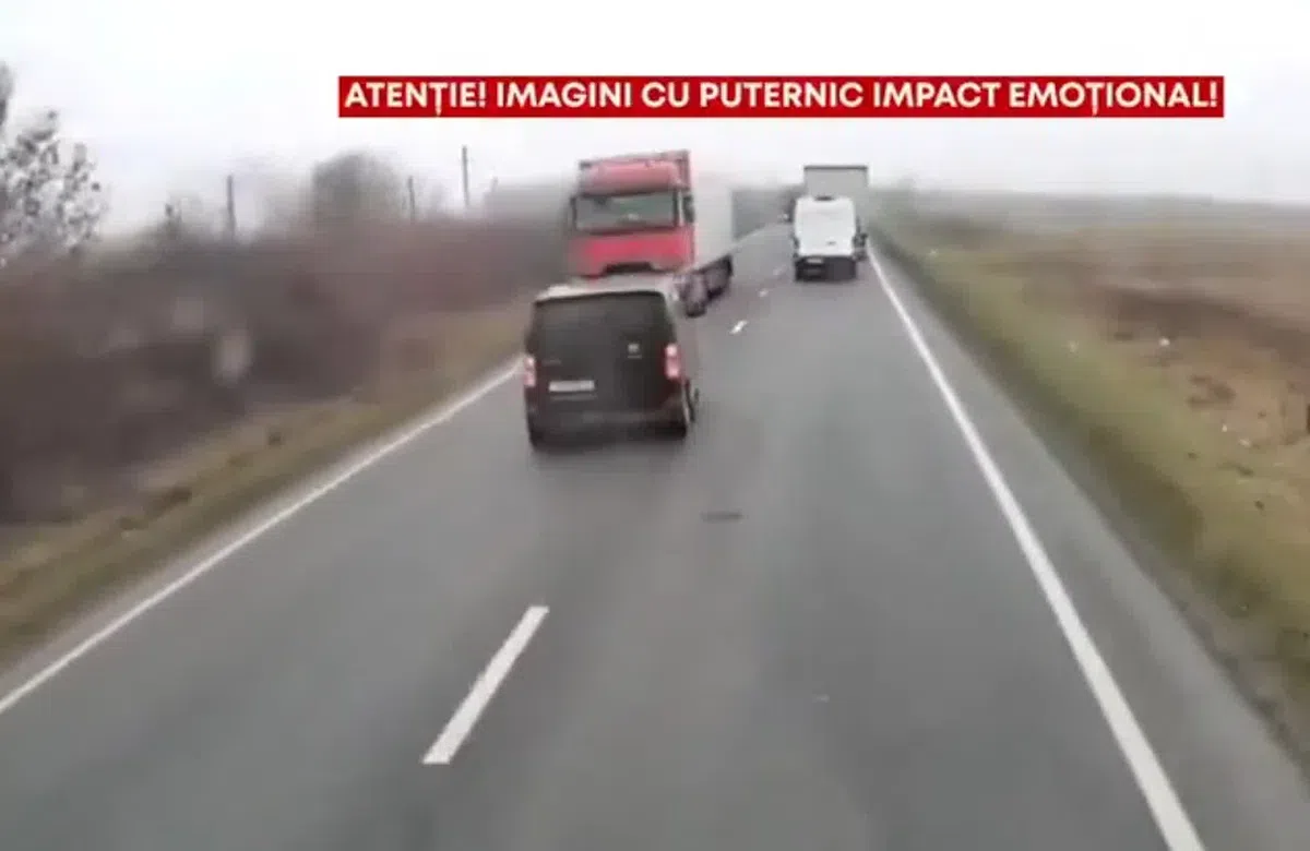 Șoferul tirului lovit în accidentul mortal din Timiș: „Am condus 1.000.000 de kilometri. N-am mai văzut așa ceva!”