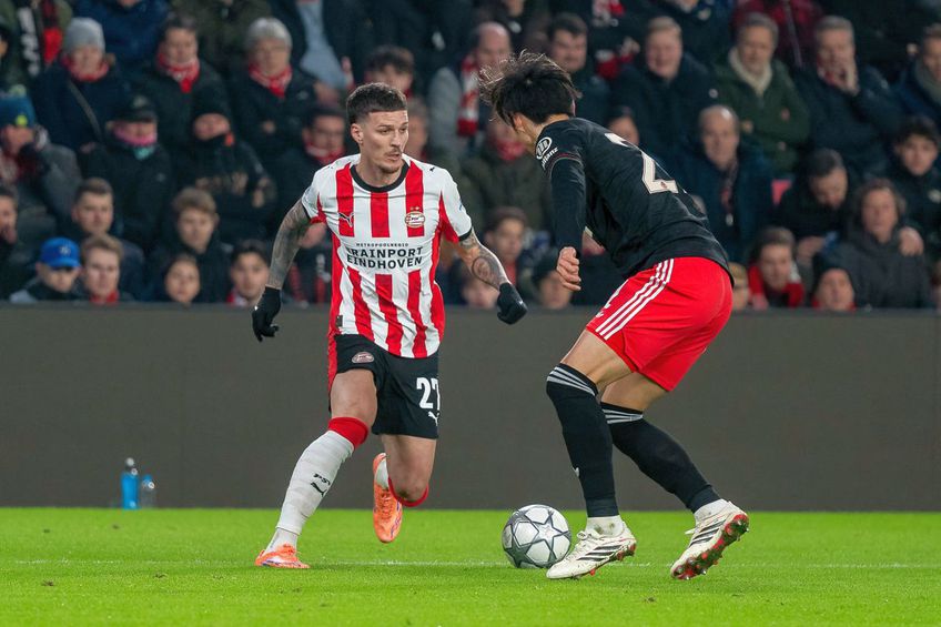 Dennis Man, în PSV - Bayern // foto: Imago Images