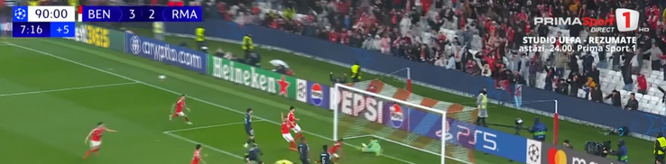 Golul lui Trubin / Foto: captură Prima Sport