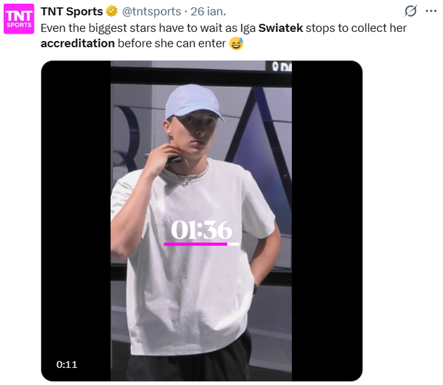 Exemplu de postare despre care Swiatek spune că au transformat-o într-o „memă” „Suntem jucători de tenis sau animale?!” » Iga Swiatek, iritată la Australian Open: „Nu era în fișa postului să devin o memă!”