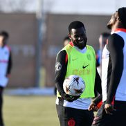 Mamadou Thiam la antrenamentul oficial înaintea meciului FCSB - Fenerbahce. FOTO: Cristi Preda (GSP)