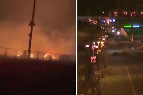 Bombardamentele au continuat la Kiev luni seara / Sursă foto: Twitter NTV