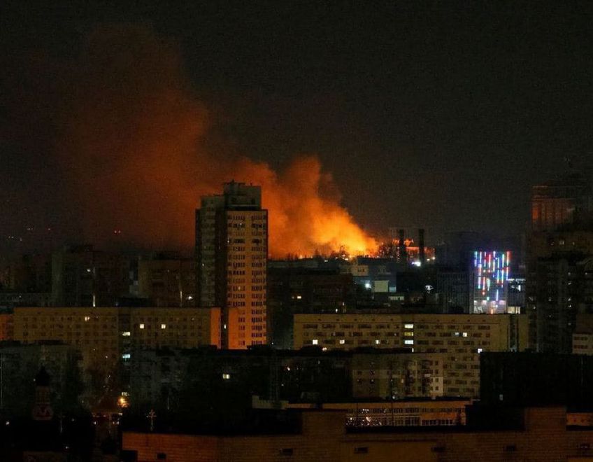 Imagine cu efectele bombardamentelor rusești din Ucraina / Sursă foto: Twitter