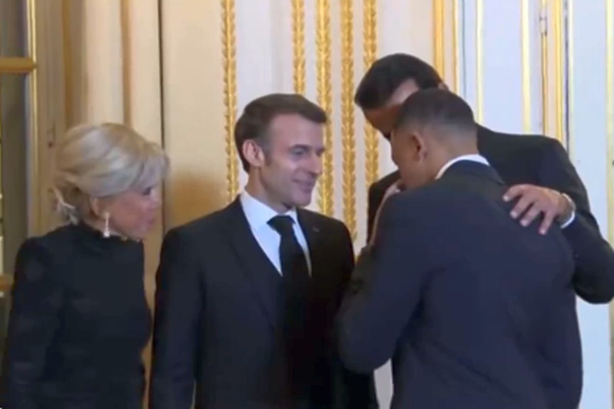 Kylian Mbappe la Palatul Elysee