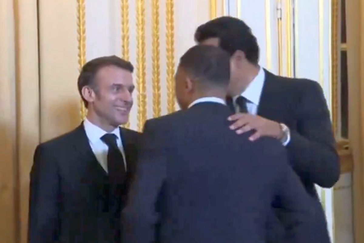 Kylian Mbappe la Palatul Elysee