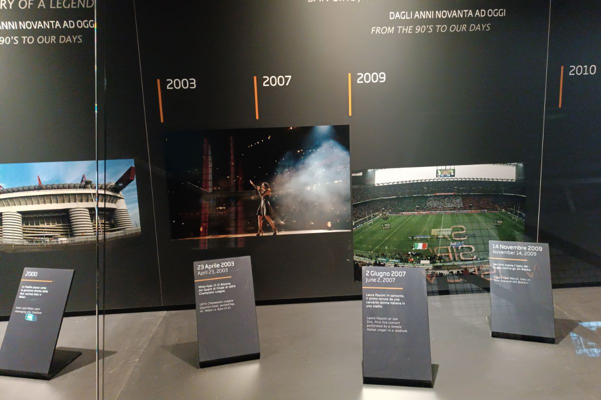 Trofeul Stelei, expus la muzeul stadionului San Siro din Milano