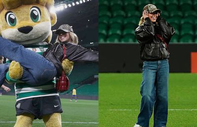 Sydney Sweeney, apariție incendiară la meciul din Europa! » Vedeta de la Hollywood a coborât pe gazon, a bătut un penalty și a celebrat ca Bruno Fernandes