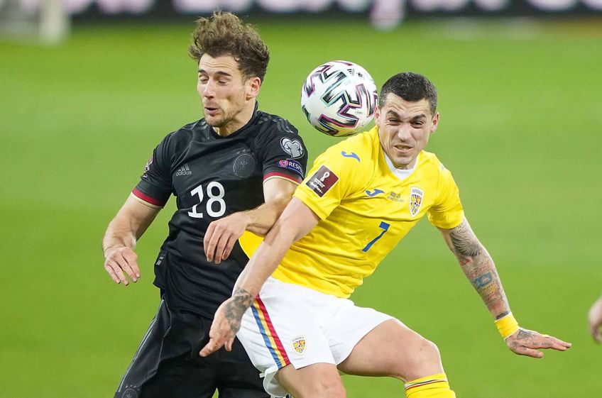România - Germania 0-1: Nicolae Stanciu, în duel cu Leon Goretzka @Imago