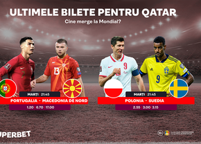 Cine merge la Mondial? Portugalia şi Polonia sunt favorite în finalele din play-off
