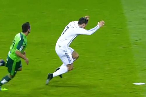 Simularea lui Cristiano Ronaldo // foto: captură Twitter