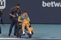 Bianca Andreescu s-a accidentat la turneul de la Miami și a părăsit terenul în scaunul cu rotile » Mama ei a plâns în tribunele arenei