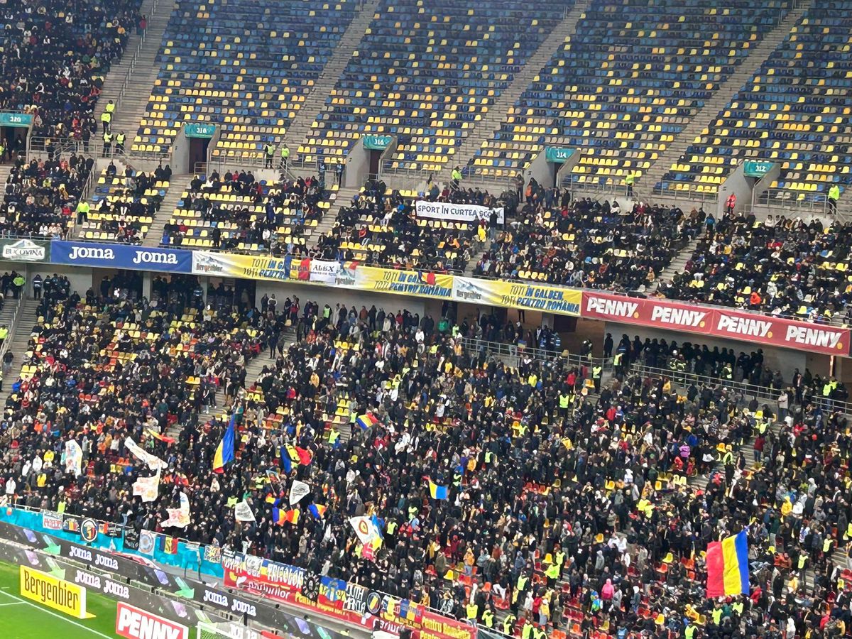 Mesaje în tribune la România - Belarus