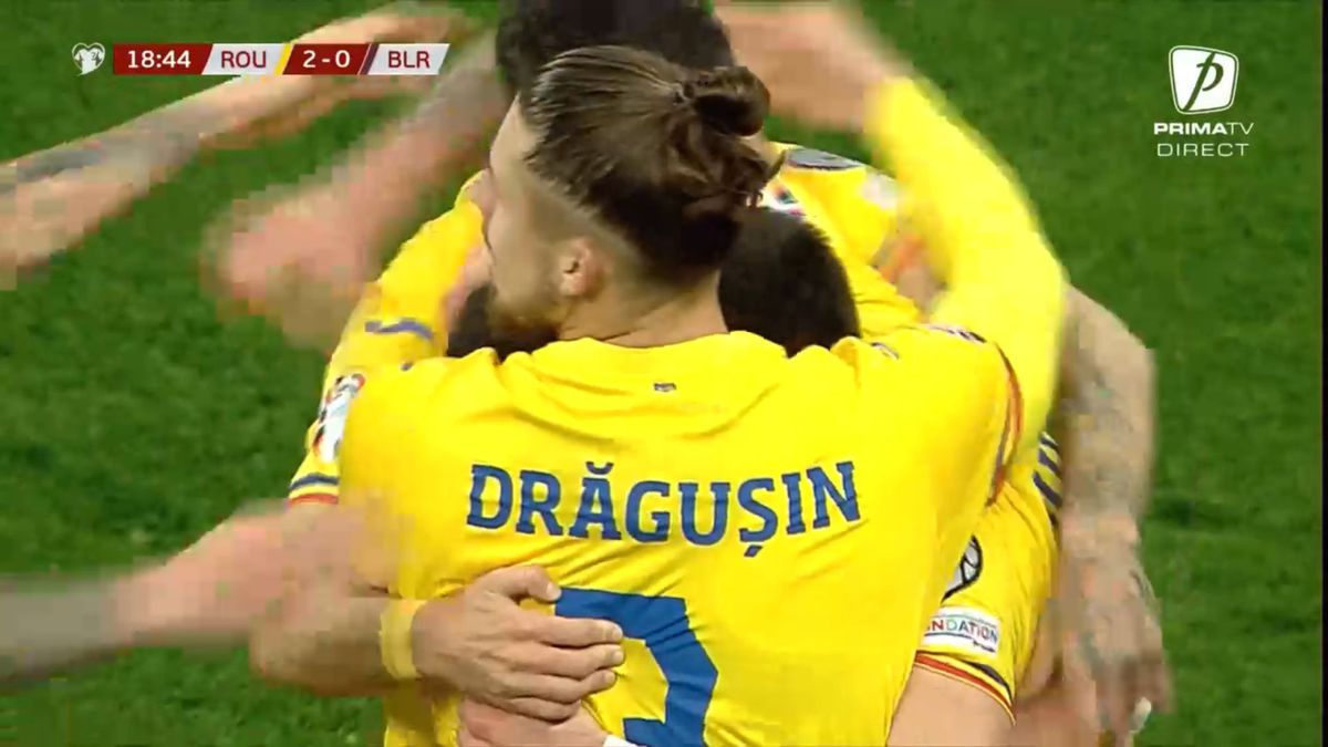 Explozie de bucurie! Gesturile lui Andrei Burcă, după ce a reușit primul gol la echipa națională