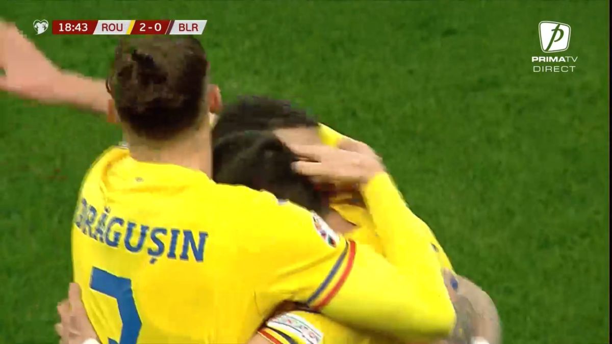 Explozie de bucurie! Gesturile lui Andrei Burcă, după ce a reușit primul gol la echipa națională