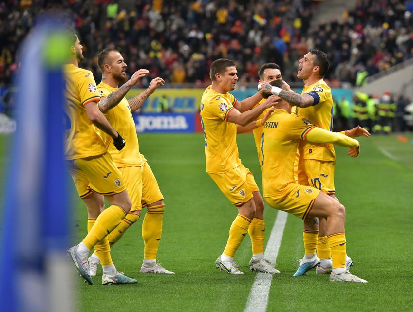 În al doilea meci din preliminariile EURO 2024, România s-a impus cu Belarus, 2-1