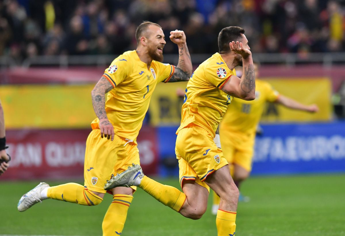 Explozie de bucurie! Gesturile lui Andrei Burcă, după ce a reușit primul gol la echipa națională