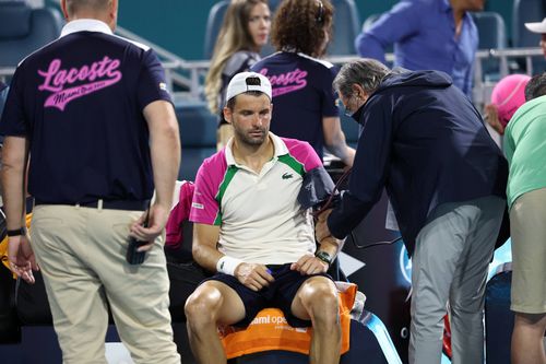 Grigor Dimitrov primind îngrijiri medicale FOTO Imago