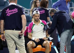 Grigor Dimitrov a avut probleme grave la finalul partidei din sferturi de finală de la Miami: „Nu am mai văzut niciodată un jucător să se prăbușească imediat după o victorie”