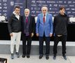 Roberto Bautista Agut, Ilie Năstase, Ion Țiriac și Aleksander Shevchenko după tragerea la sorți a tabloului Țiriac Open FOTO Cristi Preda