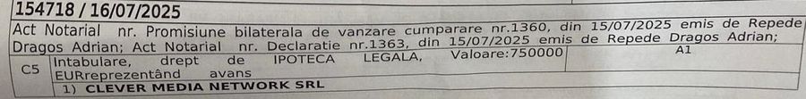 Ipoteca instituită asupra terenului în favoarea Clever Media Network 750.000 de euro către Neluțu Varga dinspre deținătorii drepturilor TV ale Ligii 1: afacere imobiliară sau ajutor pe ascuns pentru CFR Cluj? » „N-aveam nicio problemă s-o facem direct”
