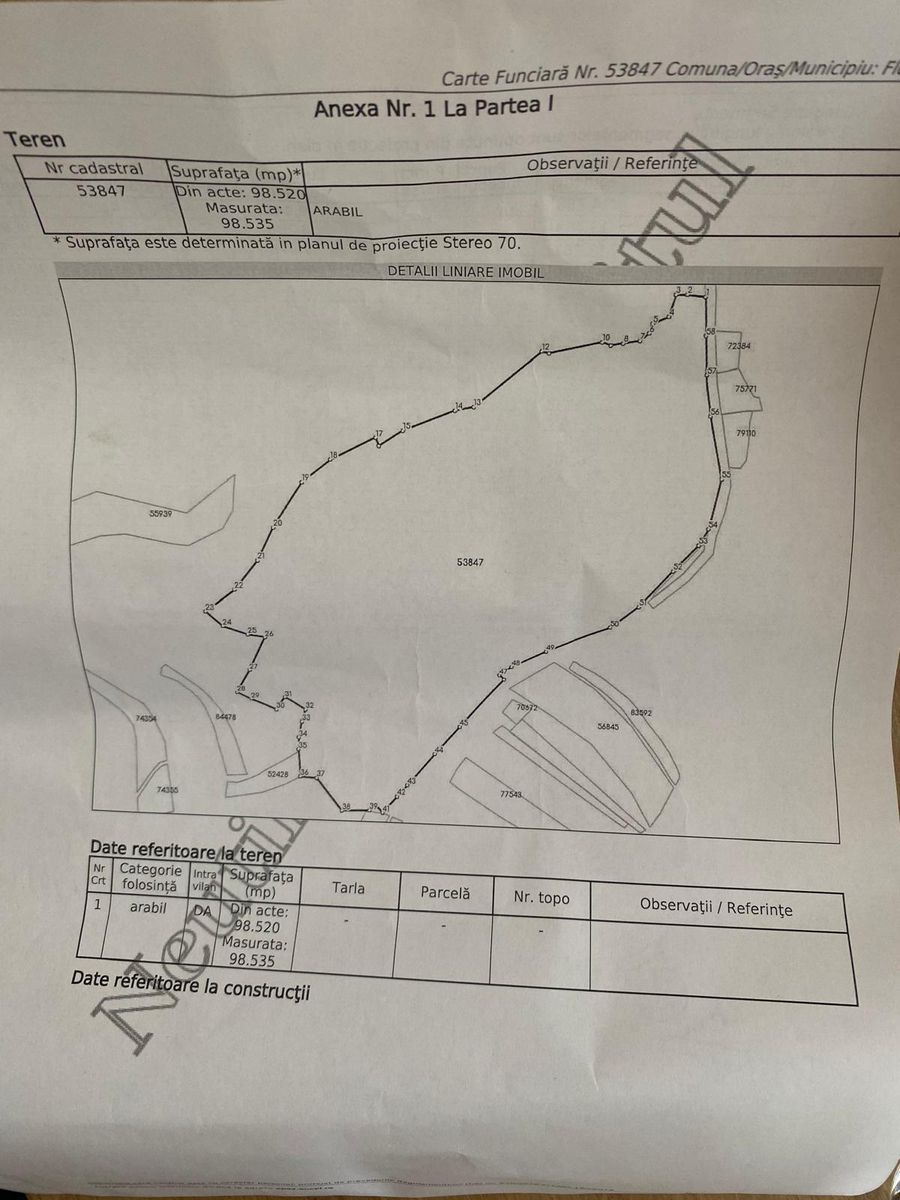 Așa arată în extrasul de carte funciară terenul introdus în tranzacția Tomșa - Varga 750.000 de euro către Neluțu Varga dinspre deținătorii drepturilor TV ale Ligii 1: afacere imobiliară sau ajutor pe ascuns pentru CFR Cluj? » „N-aveam nicio problemă s-o facem direct”