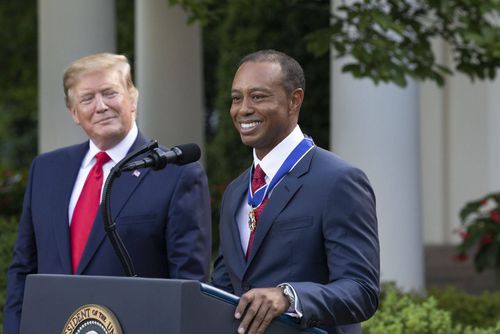 Donald Trump și Tiger Woods / Foto: Imago Images