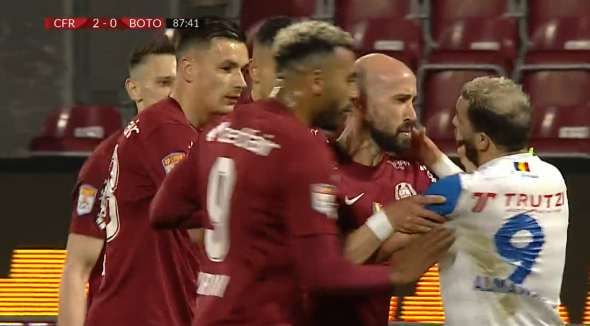 Scandal în finalul meciului CFR Cluj - FC Botoșani