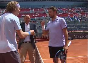 Moment inedit înaintea meciului Rublev - Wawrinka: „Nu cred că am mai văzut așa ceva”