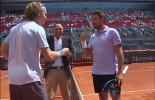 Moment inedit înaintea meciului Rublev - Wawrinka: „Nu cred că am mai văzut așa ceva”