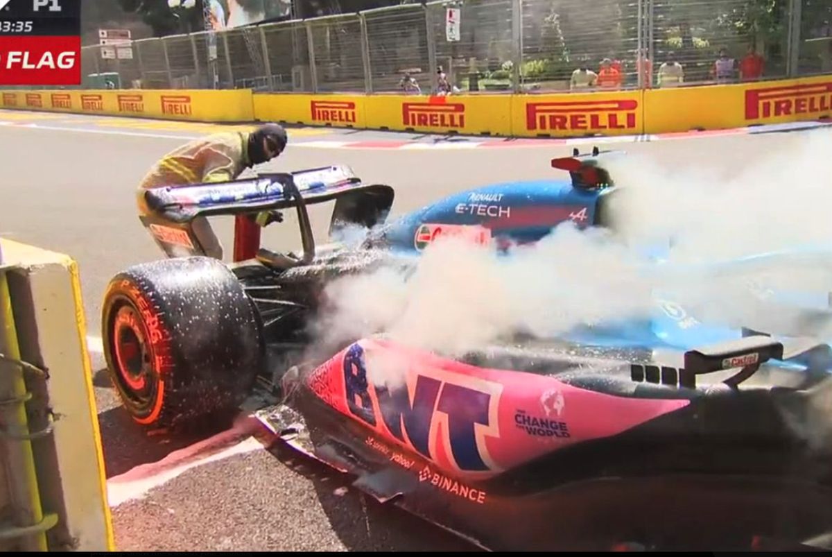 Monopostul lui Pierre Gasly a luat foc înaintea calificărilor din Azerbaidjan